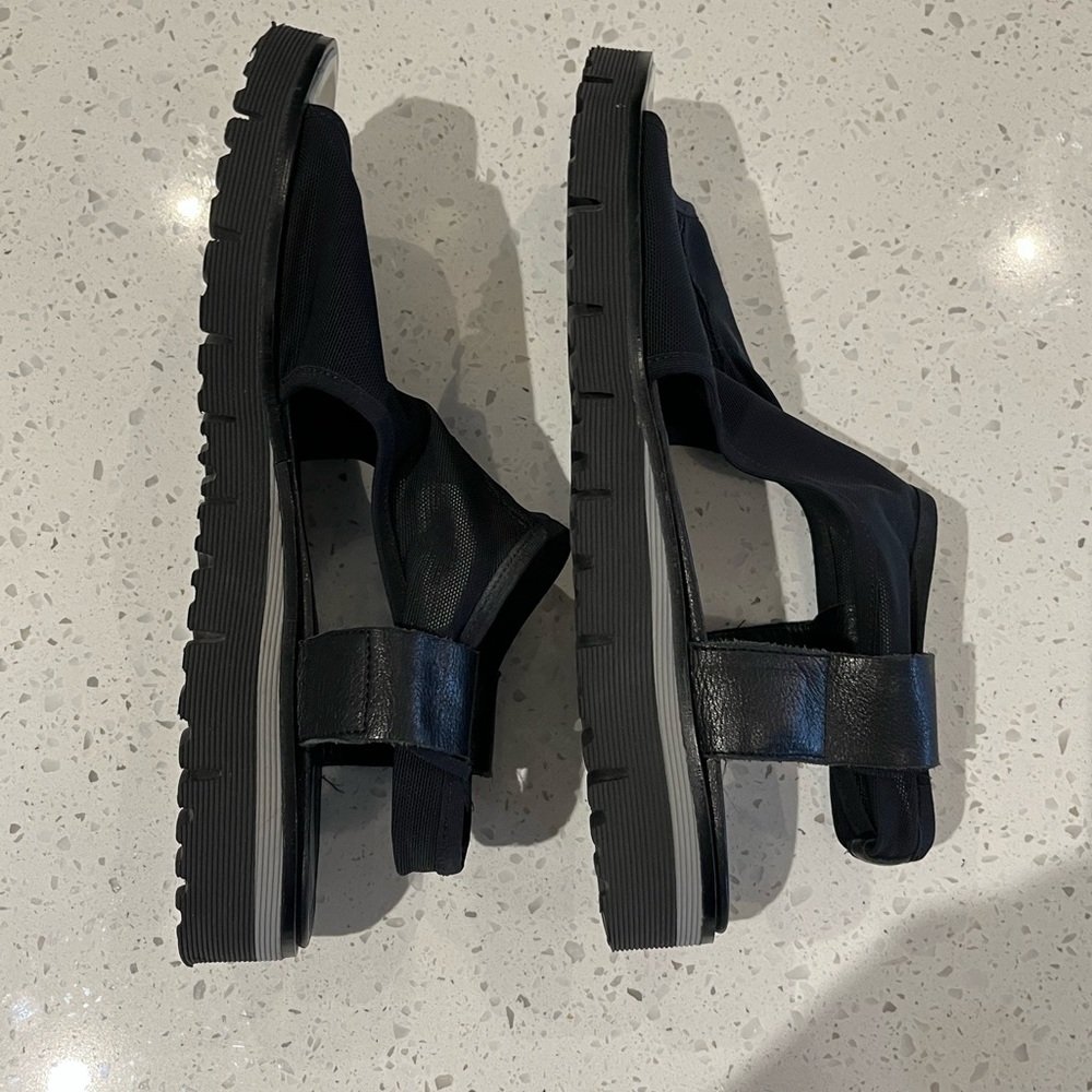 Black and Silver Women's Sandals - Picture 4 of 8